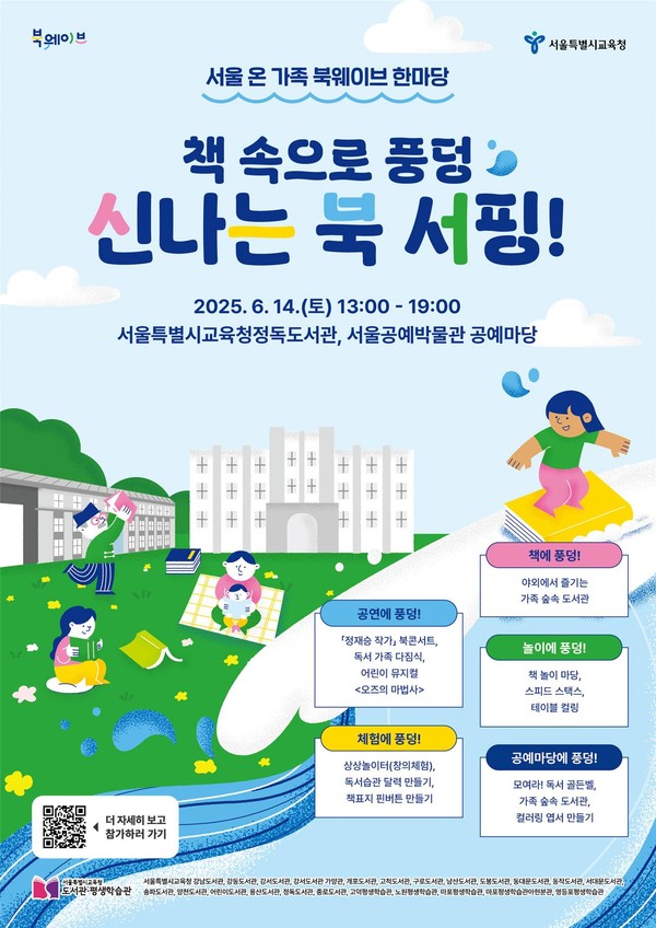 서울 온 가족 북웨이브 한마당 포스터 및 운영 안내. (사진제공=서울특별시교육청)