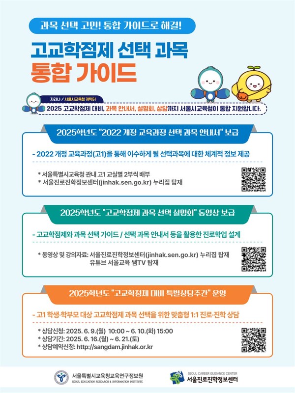 2025 고교학점제 과목 선택 통합 가이드 웹 포스터. (사진제공=서울특별시교육청)