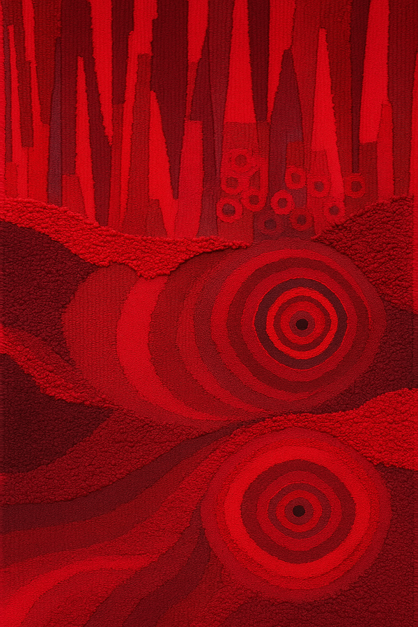 Lowa Kim, 506896, 2025, Yarn, 125x960cm(부분 확대컷) (출처=중정갤러리)