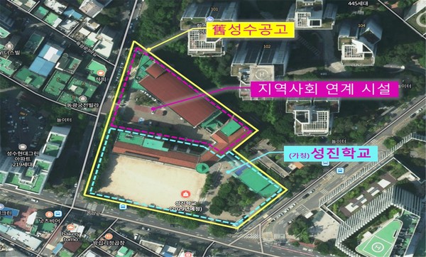 성수공고 폐교부지 활용 계획. (자료제공=서울특별시교육청)
