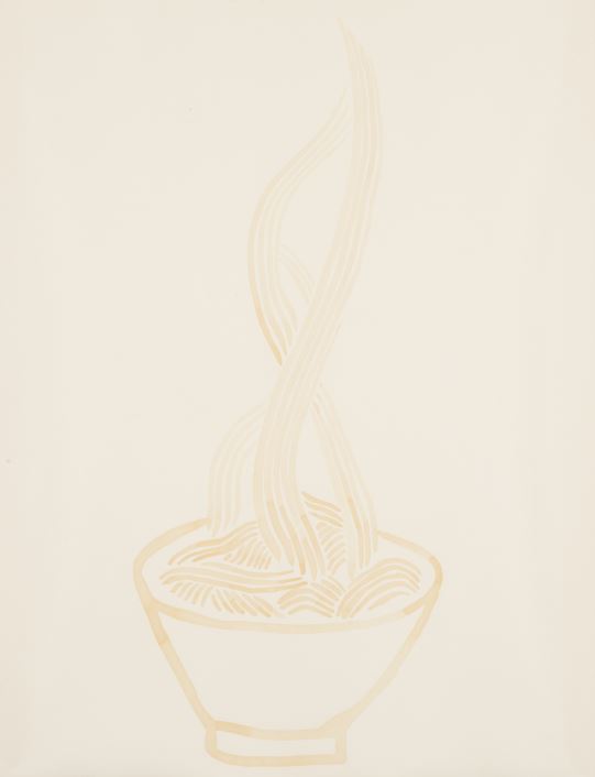 박이소, 〈삼위일체〉, 1994, 종이에 커피, 콜라, 간장을 섞은 용액, 131×101cm