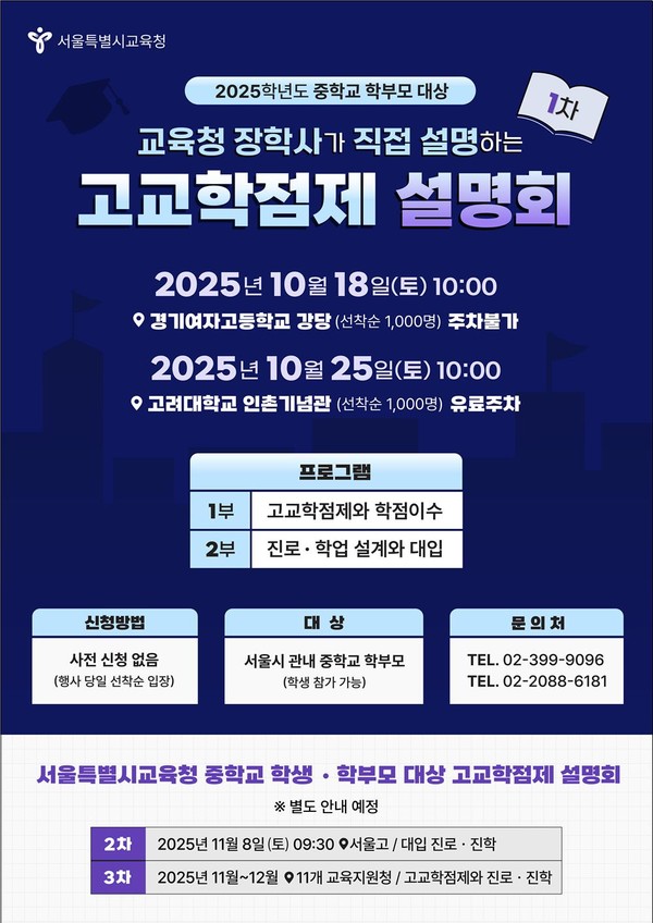 중학교 학부모 대상 고교학점제 설명회. (사진제공=서울시교육청)