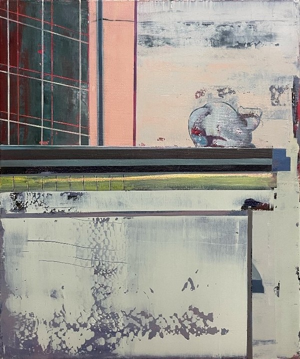 홍세진, 〈어딘가 나타나는 소리〉, 2025, Oil on canvas, 45.5x38cm [자료제공=갤러리플래닛]