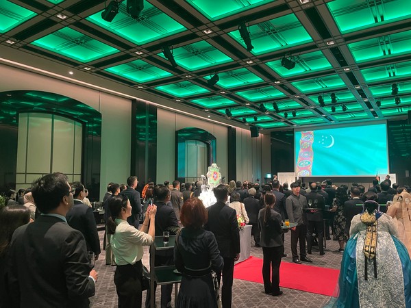 Distinguished participants of the diplomatic reception, organized by the Embassy of Turkmenistan (Credit=Embassy of Turkmenistan)
