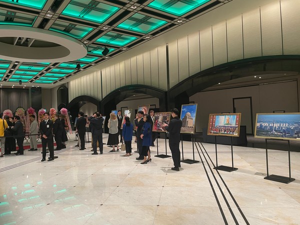 Exhibition of national applied & decorative arts of Turkmenistan was organized as part of the reception, showcasing the cultural heritage of Turkmenistan (Credit=Embassy of Turkmenistan)