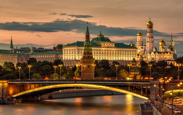 Moscow Kremlin in the evening