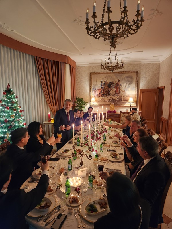 Christmas Dinner at the residence for friends